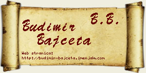Budimir Bajčeta vizit kartica